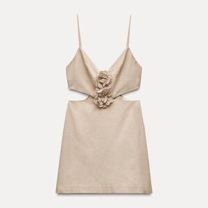 Zara FLORAL CUT OUT DRESS